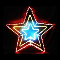 3 Colour Christmas Star Light Outdoor Xmas Decoration With Controller 80cmx84cm 5 3 Colour Christmas Star Light Outdoor Xmas Decoration With Controller 80cmx84cm -Christmas Lights Store 258791 2143407 F