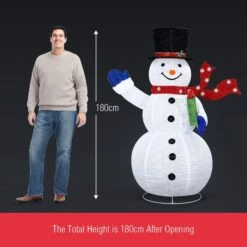 LED Snowman Outdoor Christmas Light Xmas Fairy Decoration 180cm Tall 16 LED Snowman Outdoor Christmas Light Xmas Fairy Decoration 180cm Tall -Christmas Lights Store 258801 2143429 HD