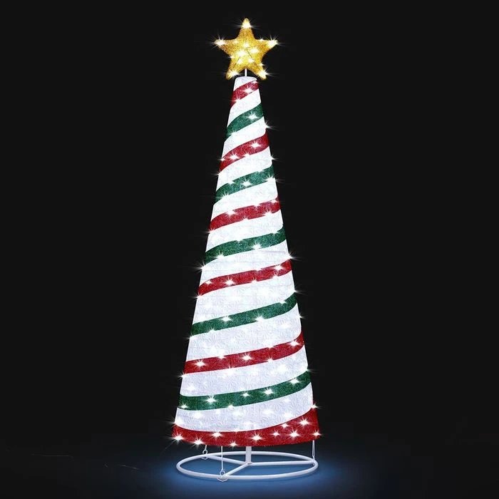 180CM Christmas Tree 3D Ribbon Xmas 200 LED Light Decorations Ornaments Indoor Outdoor 15 180CM Christmas Tree 3D Ribbon Xmas 200 LED Light Decorations Ornaments Indoor Outdoor - Image 15