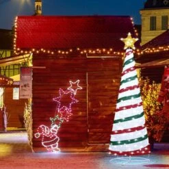 180CM Christmas Tree 3D Ribbon Xmas 200 LED Light Decorations Ornaments Indoor Outdoor 18 180CM Christmas Tree 3D Ribbon Xmas 200 LED Light Decorations Ornaments Indoor Outdoor -Christmas Lights Store 258807 2143291 HD