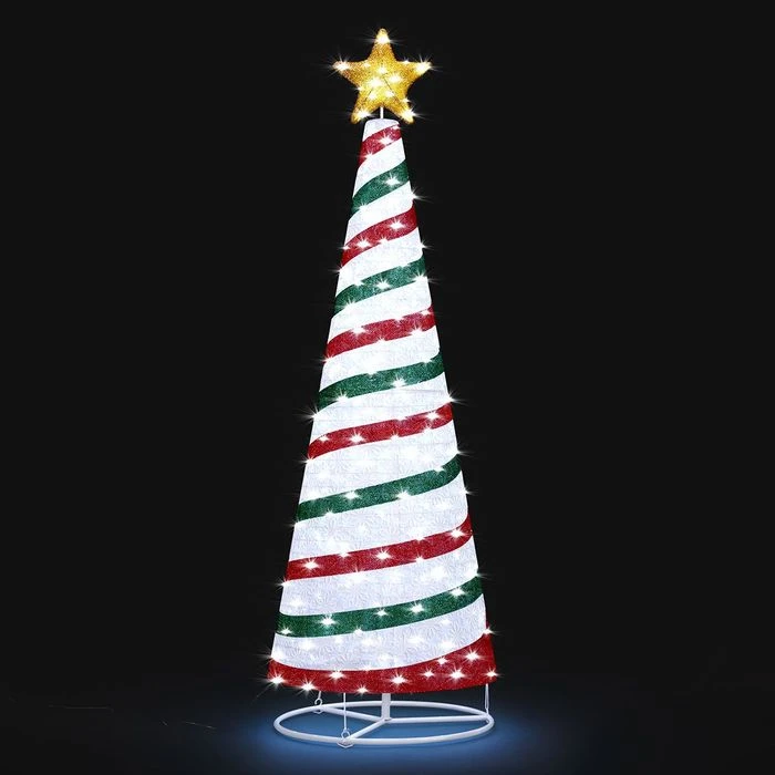 180CM Christmas Tree 3D Ribbon Xmas 200 LED Light Decorations Ornaments Indoor Outdoor 16 180CM Christmas Tree 3D Ribbon Xmas 200 LED Light Decorations Ornaments Indoor Outdoor - Image 16