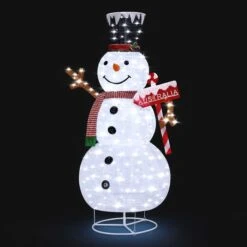 180CM 3D Christmas Snowman 200 LED Light Outdoor Xmas Decorations Ornaments -Christmas Lights Store 258811 2143371 HD