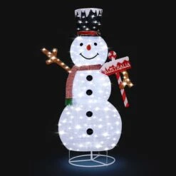 180CM 3D Christmas Snowman 200 LED Light Outdoor Xmas Decorations Ornaments -Christmas Lights Store 258811 2143373 HD