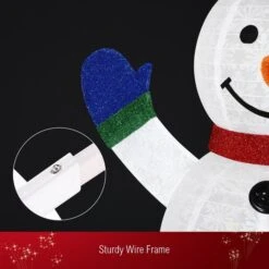 3D Christmas Snowman Light Xmas LED Lighted Holiday Ornaments Outdoor Decorations 180CM -Christmas Lights Store 258813 2143139 HD