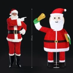 Christmas LED Santa Claus Light Decoration 180cm Tall Lighted Figure Outdoor Display -Christmas Lights Store 258815 2143469 HD