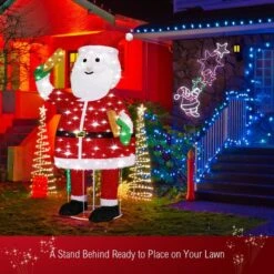 Christmas LED Santa Claus Light Decoration 180cm Tall Lighted Figure Outdoor Display -Christmas Lights Store 258815 2143485 HD