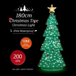 180CM 3D Christmas Tree Xmas LED Light Decorations Ornaments -Christmas Lights Store 258817 2143339 F