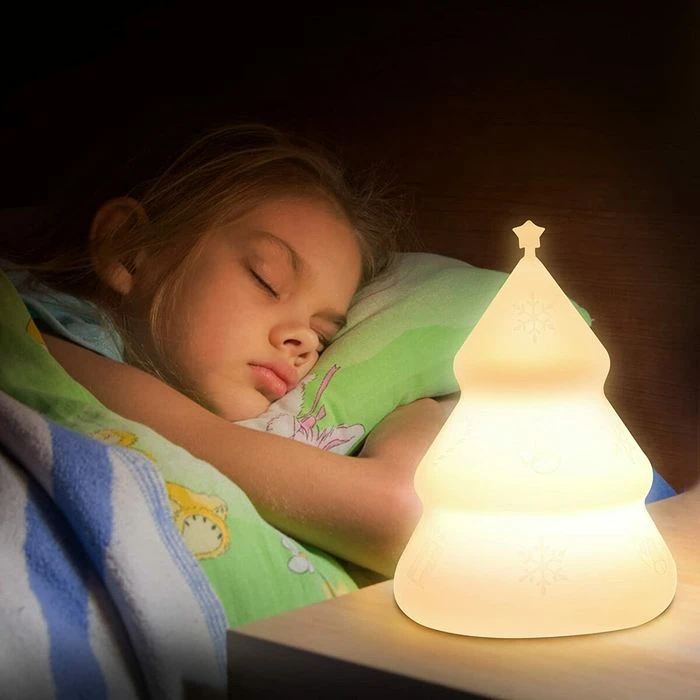 Children's Room Night Light Christmas Tree Lamp With 7 LED Color-changing Rechargeable Lamp Portable Silicone Night Light Christmas Birthday Gift 2 Children's Room Night Light Christmas Tree Lamp With 7 LED Color-changing Rechargeable Lamp Portable Silicone Night Light Christmas Birthday Gift - Image 2
