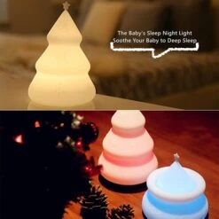Children's Room Night Light Christmas Tree Lamp With 7 LED Color-changing Rechargeable Lamp Portable Silicone Night Light Christmas Birthday Gift 12 Children's Room Night Light Christmas Tree Lamp With 7 LED Color-changing Rechargeable Lamp Portable Silicone Night Light Christmas Birthday Gift -Christmas Lights Store 259019 2128067 HD