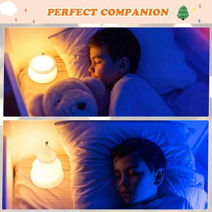 Children's Room Night Light Christmas Tree Lamp With 7 LED Color-changing Rechargeable Lamp Portable Silicone Night Light Christmas Birthday Gift 6 Children's Room Night Light Christmas Tree Lamp With 7 LED Color-changing Rechargeable Lamp Portable Silicone Night Light Christmas Birthday Gift - Image 6