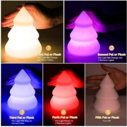 Children's Room Night Light Christmas Tree Lamp With 7 LED Color-changing Rechargeable Lamp Portable Silicone Night Light Christmas Birthday Gift 15 Children's Room Night Light Christmas Tree Lamp With 7 LED Color-changing Rechargeable Lamp Portable Silicone Night Light Christmas Birthday Gift -Christmas Lights Store 259019 2128073 HD