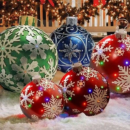 23.6 Inch PVC Giant Christmas Inflatable Ball Decor For Home Christmas Festive Gift Ball 2 23.6 Inch PVC Giant Christmas Inflatable Ball Decor For Home Christmas Festive Gift Ball - Image 2
