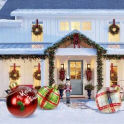 23.6 Inch PVC Giant Christmas Inflatable Ball Decor For Home Christmas Festive Gift Ball 11 23.6 Inch PVC Giant Christmas Inflatable Ball Decor For Home Christmas Festive Gift Ball -Christmas Lights Store 259319 2133397 F