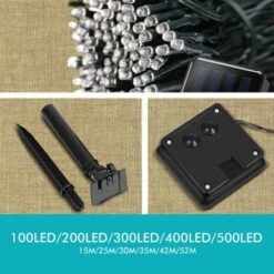 30M 300LED String Solar Powered Fairy Lights Garden Christmas Decor Cool White -Christmas Lights Store 259347 2134929 F