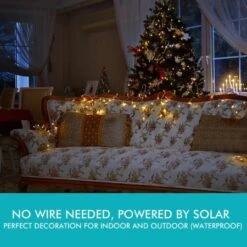 30M 300LED String Solar Powered Fairy Lights Garden Christmas Decor Cool White -Christmas Lights Store 259347 2134933 F