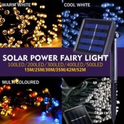 30M 300LED String Solar Powered Fairy Lights Garden Christmas Decor Multi Colour -Christmas Lights Store 259349 2134937 F