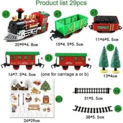 Classic Christmas Holiday Train Set With Lights And Sounds Christmas Train Toy Christmas Decoration Gift -Christmas Lights Store 259479 2136139 F