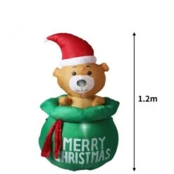 Santaco Inflatable Christmas Decorations Bubbly Bear 1.5M LED Lights Xmas Party -Christmas Lights Store 260017 2143027 F