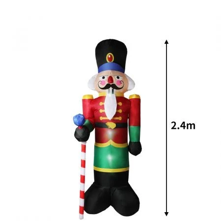 Santaco Inflatable Christmas Decorations Nutcracker 2.4M LED Lights Xmas Party 3 Santaco Inflatable Christmas Decorations Nutcracker 2.4M LED Lights Xmas Party - Image 3