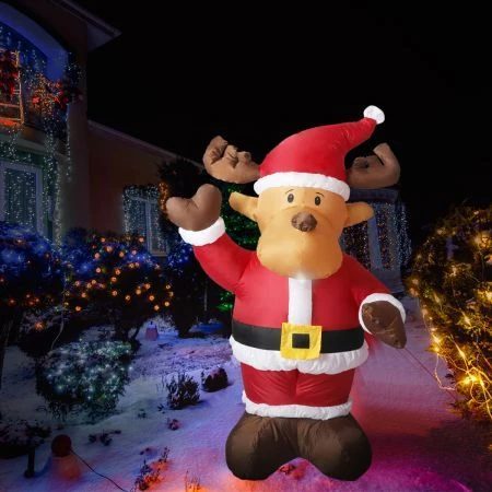 Santaco Inflatable Christmas Decor Santa Reindeer 1.35M LED Lights Xmas Party 7 Santaco Inflatable Christmas Decor Santa Reindeer 1.35M LED Lights Xmas Party - Image 7