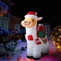 Santaco Inflatable Christmas Decorations Xmas Alpaca 1.8M LED Lights Xmas Party -Christmas Lights Store 260025 2143099 F