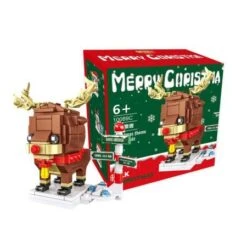 Xmas Christmas Santa Claus Elk Snowman Tree Model Building Blocks Set Gift Toys For Children -Christmas Lights Store 260075 2165621 F