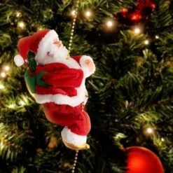 Animated Musical Santa Climbing The Rope Toys Doll Christmas Ornament For Party Home Door Wall Decoration 10 Animated Musical Santa Climbing The Rope Toys Doll Christmas Ornament For Party Home Door Wall Decoration -Christmas Lights Store 260085 2145027 F