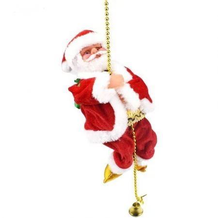 Animated Musical Santa Climbing The Rope Toys Doll Christmas Ornament For Party Home Door Wall Decoration 5 Animated Musical Santa Climbing The Rope Toys Doll Christmas Ornament For Party Home Door Wall Decoration - Image 5