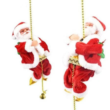 Animated Musical Santa Climbing The Rope Toys Doll Christmas Ornament For Party Home Door Wall Decoration 6 Animated Musical Santa Climbing The Rope Toys Doll Christmas Ornament For Party Home Door Wall Decoration - Image 6