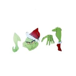 Grinch Christmas Decoration Yard Fence Peeker Yard Art Ornaments Christmas PVC Wall Signs -Christmas Lights Store 260089 2144983 HD