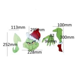 Grinch Christmas Decoration Yard Fence Peeker Yard Art Ornaments Christmas PVC Wall Signs -Christmas Lights Store 260089 2144985 HD