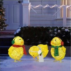 3pcs Light-up Acrylic Chicken With Scarf Holiday Christmas Decoration Colorful Light Batteries Power 10 3pcs Light-up Acrylic Chicken With Scarf Holiday Christmas Decoration Colorful Light Batteries Power -Christmas Lights Store 260093 2145011 F