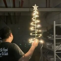 Christmas Tree Lights Christmas Spiral Tree LED Light Outdoor Christmas Tree Light Decoration Xmas Decor -Christmas Lights Store 260095 2145365 F