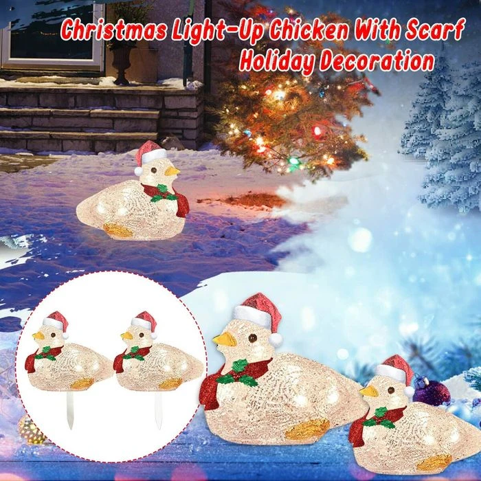 2021 Newest Scarf Duck Stake Lights Christmas Decoration, LED Acrylic Duck Christmas Ornaments Light Up Duck With Scarf Holiday Decoration 22*27cm 1 2021 Newest Scarf Duck Stake Lights Christmas Decoration, LED Acrylic Duck Christmas Ornaments Light Up Duck With Scarf Holiday Decoration 22*27cm