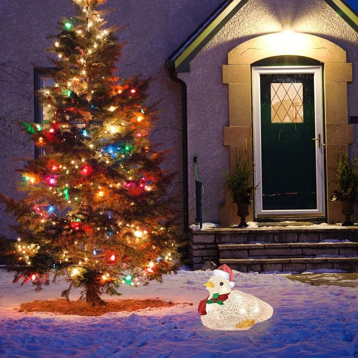 2021 Newest Scarf Duck Stake Lights Christmas Decoration, LED Acrylic Duck Christmas Ornaments Light Up Duck With Scarf Holiday Decoration 22*27cm 2 2021 Newest Scarf Duck Stake Lights Christmas Decoration, LED Acrylic Duck Christmas Ornaments Light Up Duck With Scarf Holiday Decoration 22*27cm - Image 2