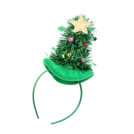 2PCS Christmas Tree Headband Santa Headwear 2 2PCS Christmas Tree Headband Santa Headwear - Image 2