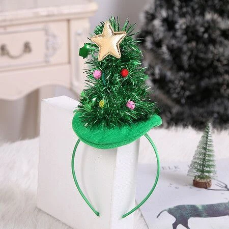 2PCS Christmas Tree Headband Santa Headwear 3 2PCS Christmas Tree Headband Santa Headwear - Image 3
