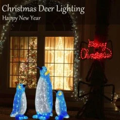 Light-up Acrylic Penguin LED Mini Lights Christmas Decoration Colorful Light Batteries Power -Christmas Lights Store 260927 2151025 HD