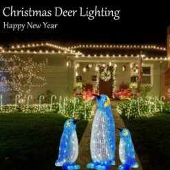 Light-up Acrylic Penguin LED Mini Lights Christmas Decoration Colorful Light Batteries Power -Christmas Lights Store 260927 2151027 HD