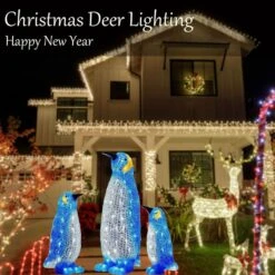 Light-up Acrylic Penguin LED Mini Lights Christmas Decoration Colorful Light Batteries Power -Christmas Lights Store 260927 2151029 HD