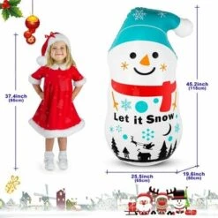 Inflatable Snowman Tumbler For Kids,Outdoor Snowman For Decorations, Christmas Decoration Prop For Indoor And Outdoor, 45 Inch -Christmas Lights Store 261057 2152765 F