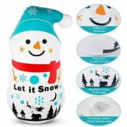 Inflatable Snowman Tumbler For Kids,Outdoor Snowman For Decorations, Christmas Decoration Prop For Indoor And Outdoor, 45 Inch -Christmas Lights Store 261057 2152767 F