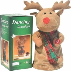 Christmas New Electric Music Doll Rotating Deer Ornament Gift Doll -Christmas Lights Store 261059 2152781 F