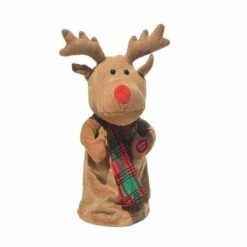 Christmas New Electric Music Doll Rotating Deer Ornament Gift Doll -Christmas Lights Store 261059 2152783 F
