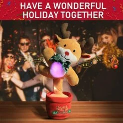 Electronic Dancing Chirstmas Tree Plush Toy For Baby,Talking Dancing Singing Mimicking Repeating Chirstmas Toy For Best Gift For Kids And Home Ornament (Christmas Deer) 13 Electronic Dancing Chirstmas Tree Plush Toy For Baby,Talking Dancing Singing Mimicking Repeating Chirstmas Toy For Best Gift For Kids And Home Ornament (Christmas Deer) -Christmas Lights Store 261073 2153005 HD