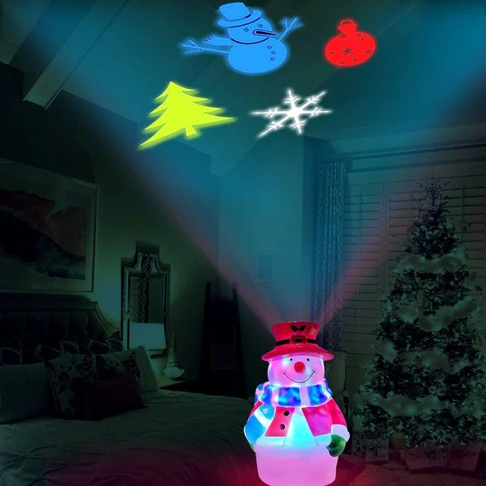Christmas Snowman Projector Lights, Decorative Projection Lamp With Snowflake, Snowman,Tree, Ball Patterns For Night Decoration Xmas Party 3 Christmas Snowman Projector Lights, Decorative Projection Lamp With Snowflake, Snowman,Tree, Ball Patterns For Night Decoration Xmas Party - Image 3