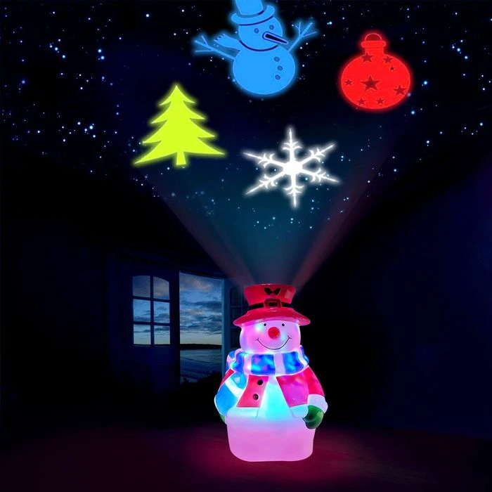 Christmas Snowman Projector Lights, Decorative Projection Lamp With Snowflake, Snowman,Tree, Ball Patterns For Night Decoration Xmas Party 4 Christmas Snowman Projector Lights, Decorative Projection Lamp With Snowflake, Snowman,Tree, Ball Patterns For Night Decoration Xmas Party - Image 4