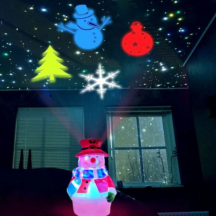Christmas Snowman Projector Lights, Decorative Projection Lamp With Snowflake, Snowman,Tree, Ball Patterns For Night Decoration Xmas Party 5 Christmas Snowman Projector Lights, Decorative Projection Lamp With Snowflake, Snowman,Tree, Ball Patterns For Night Decoration Xmas Party - Image 5