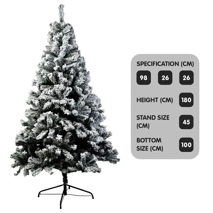 Christabelle Snow-Tipped Artificial Christmas Tree 1.8m - 850 Tips 2 Christabelle Snow-Tipped Artificial Christmas Tree 1.8m - 850 Tips - Image 2