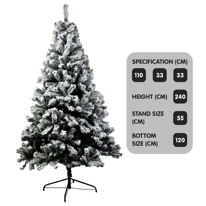 Christabelle Snow-Tipped Artificial Christmas Tree 2.4m 1500 Tips 2 Christabelle Snow-Tipped Artificial Christmas Tree 2.4m 1500 Tips - Image 2